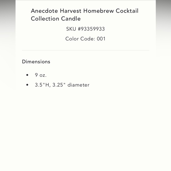 New in box! Anecdote for Anthropologie harvest home brew candle. - Picture 5 of 5